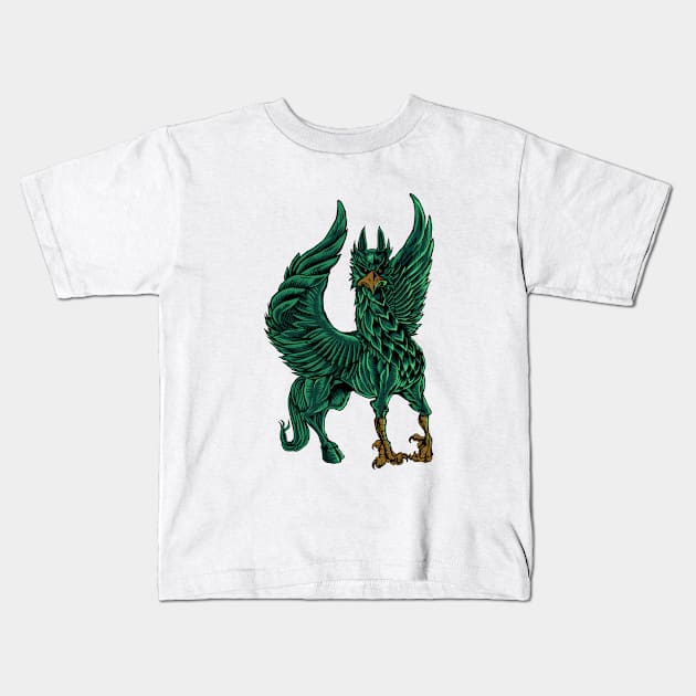 Hippogryph Kids T-Shirt by Modern Medieval Design